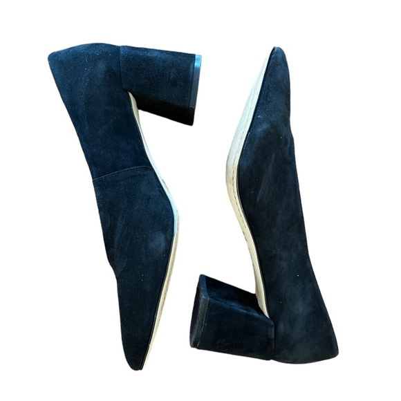 Anthropologie M4D3 Helen Black Suede Pumps Size 10 - Picture 3 of 7